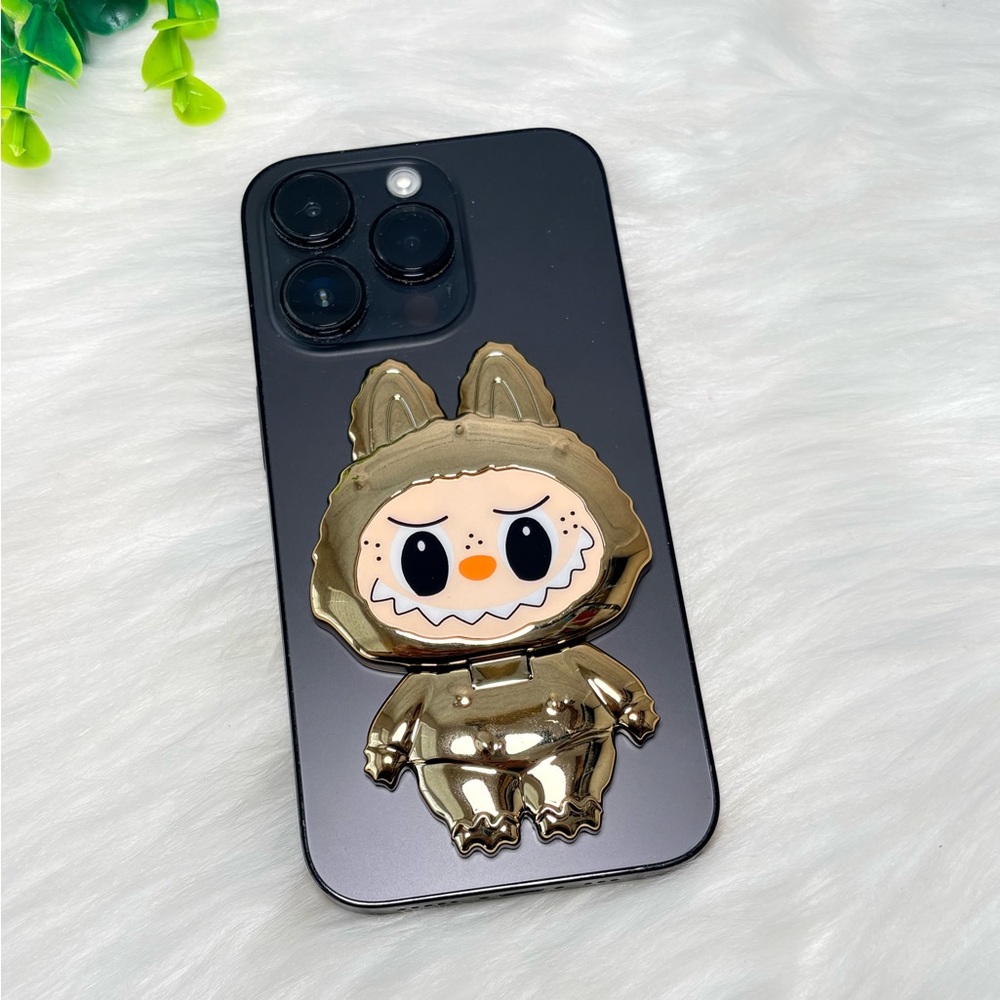 Labubu Gold Phone Mirror/Stand